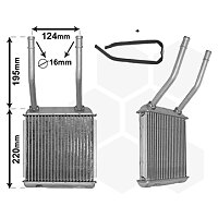 Wärmetauscher, Innenraumheizung - 37006132 VAN WEZEL Wärmetauscher, Innenraumheizung - 37006132 VAN WEZEL