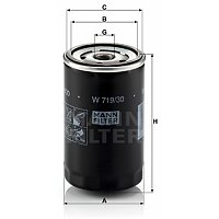 Ölfilter - W 719/30 MANN-FILTER Ölfilter - W 719/30 MANN-FILTER