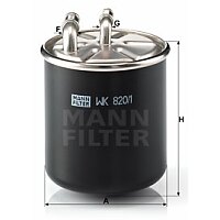 Kraftstofffilter - WK 820/1 MANN-FILTER Kraftstofffilter - WK 820/1 MANN-FILTER