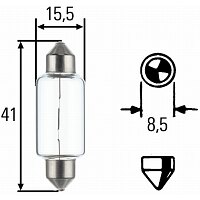 Glühlampe, Rückfahrleuchte - 8GM 002 091-181 HELLA Glühlampe, Rückfahrleuchte - 8GM 002 091-181 HELLA