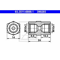 Adapter, Bremsleitung - 03.3511-0800.1 ATE Adapter, Bremsleitung - 03.3511-0800.1 ATE