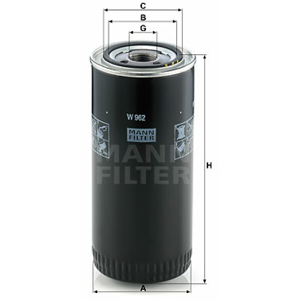 Ölfilter - W 962 MANN-FILTER