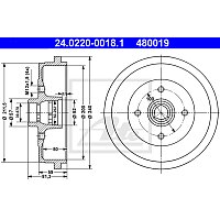 Bremstrommel - 24.0220-0018.1 ATE Bremstrommel - 24.0220-0018.1 ATE