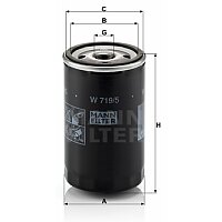 Ölfilter - W 719/5 MANN-FILTER Ölfilter - W 719/5 MANN-FILTER
