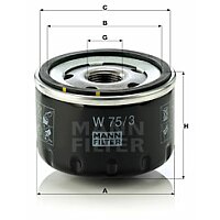 Ölfilter - W 75/3 MANN-FILTER Ölfilter - W 75/3 MANN-FILTER