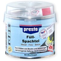PRESTO 600054 Füllspachtel Schleifbar Ocker mit Härter 250g PRESTO 600054 Füllspachtel Schleifbar Ocker mit Härter 250g
