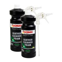 2x SONAX 02813000 PROFILINE LeatherCleaner Foam LederReiniger LederPflege 1L 2x SONAX 02813000 PROFILINE LeatherCleaner Foam LederReiniger LederPflege 1L