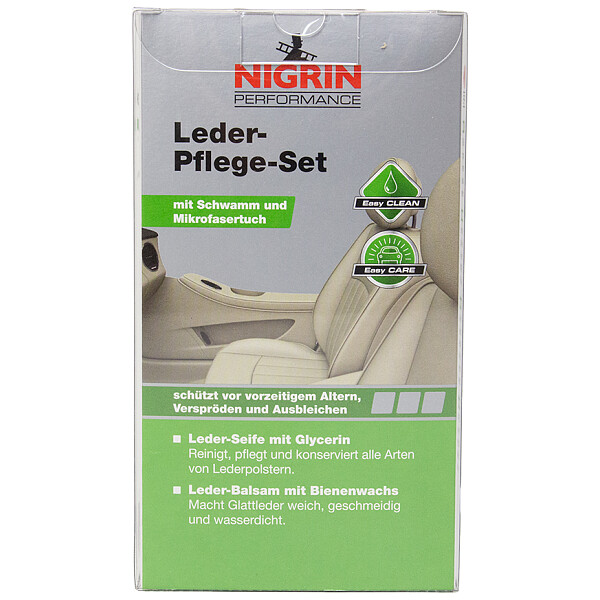 NIGRIN 73170 Performance Leder-Pflege-Set Seife+Balsam 2x 250ml