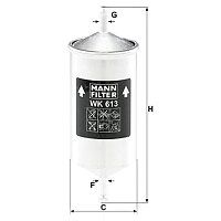 Kraftstofffilter - WK 613 MANN-FILTER Kraftstofffilter - WK 613 MANN-FILTER