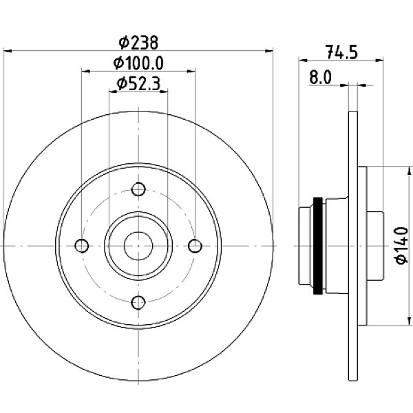 Bremsscheibe - 8DD 355 117-311 HELLA