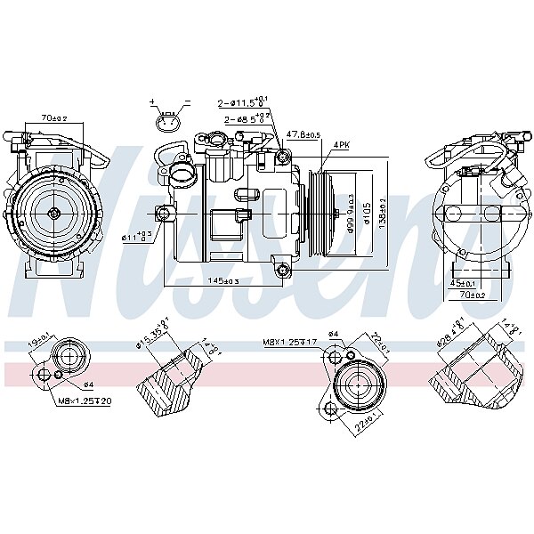Klimaanlage NISSENS 89116 Kompressor