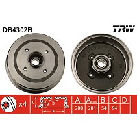 Bremstrommel - DB4302B TRW Bremstrommel - DB4302B TRW