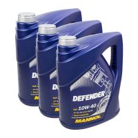 3x MANNOL MN7507-5 Defender 10W-40 Motoröl API SL/CF 5L 3x MANNOL MN7507-5 Defender 10W-40 Motoröl API SL/CF 5L