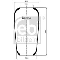Federbalg, Luftfederung - 20720 FEBI BILSTEIN Federbalg, Luftfederung - 20720 FEBI BILSTEIN
