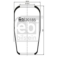 Federbalg, Luftfederung - 20185 FEBI BILSTEIN Federbalg, Luftfederung - 20185 FEBI BILSTEIN