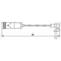 Warnkontakt, Bremsbelagverschleiß - 1 987 474 966 BOSCH Warnkontakt, Bremsbelagverschleiß - 1 987 474 966 BOSCH
