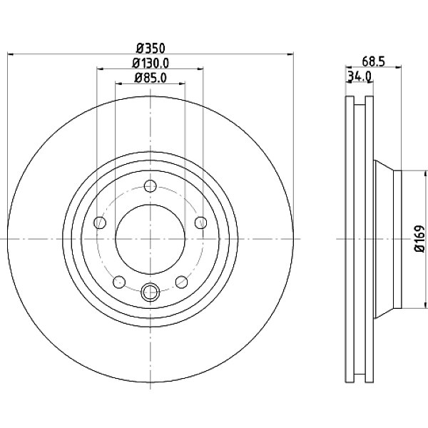 Bremsscheibe - 8DD 355 109-771 HELLA
