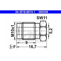 Überwurfschraube - 24.3516-0010.1 ATE Überwurfschraube - 24.3516-0010.1 ATE