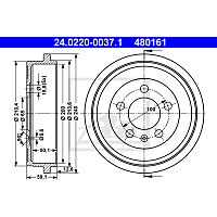 Bremstrommel - 24.0220-0037.1 ATE Bremstrommel - 24.0220-0037.1 ATE