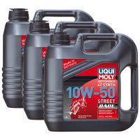 3x LIQUI MOLY 1686 Motorbike 4T Synth MotorradSport Street Race 10W-50 4L 3x LIQUI MOLY 1686 Motorbike 4T Synth MotorradSport Street Race 10W-50 4L